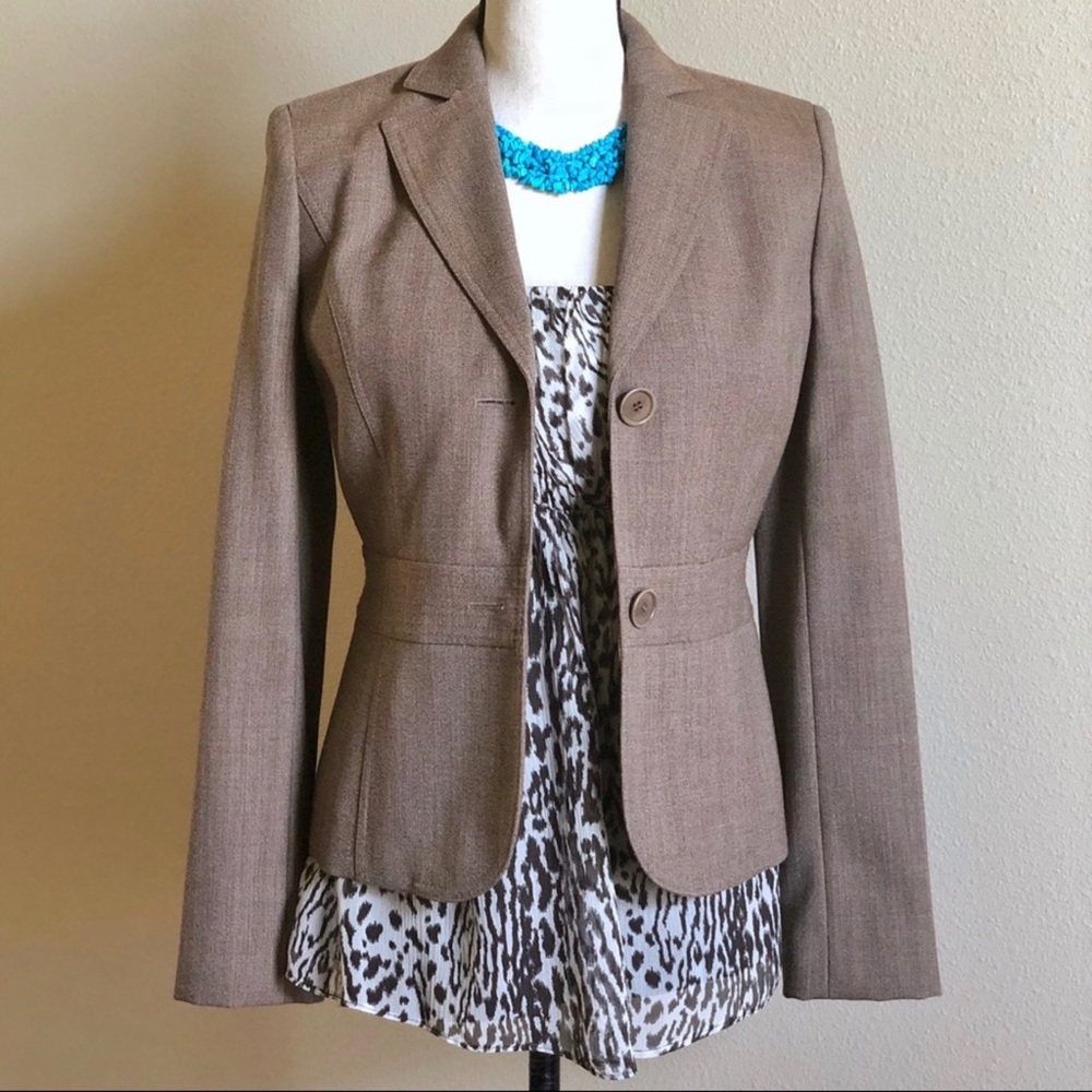 Ann Taylor Loft Brown Wool Blazer 0